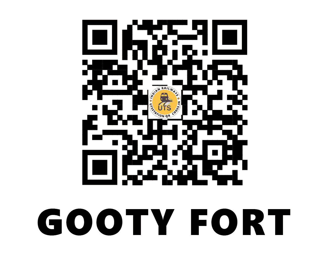 UTS QR Code for GOOTY FORT - GYF (SC - ANDHRA PRADESH)